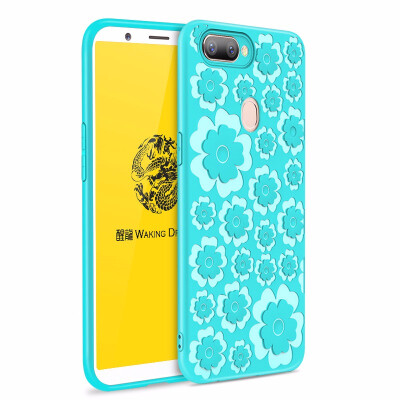 

Goowiiz Fashion Phone Case For OPPO R11S 3D Relief Flower Ultrathin Soft TPU Full Protection