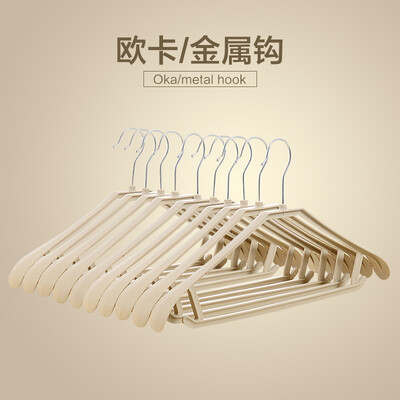

hanger wide shoulder seamless drying rack non-slip hanger dry&wet plastic drying rack adult children non-slip clothes support thickening European pink