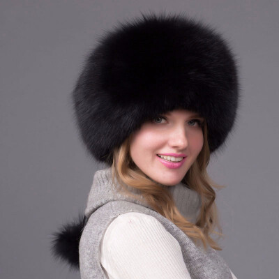 

2018 winter womens fox fur hat real hat wool hat fox raccoon fur hat female autumn&winter Russian outdoor hat discount