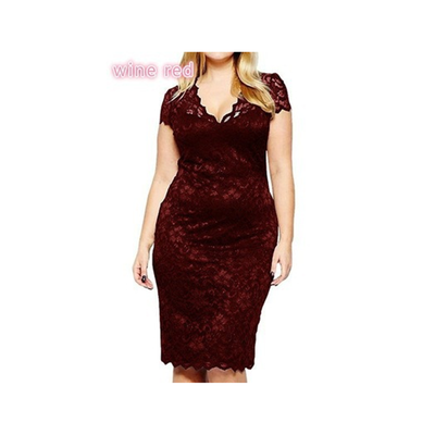 

5 Colors Women Lace Hollow Out Elegant Summer Dress Embroidery V-neck Sexy Fashion Clothing Haut High Quality Party Dress M33