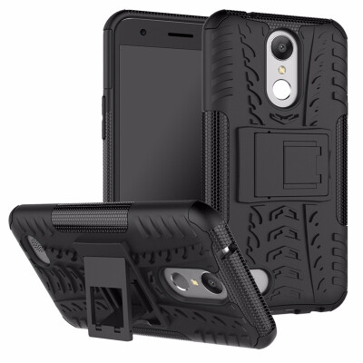 

Goowiiz Phone Case For LG K10 2017LV5K20VK20 Plus Armor Tire Texture Rugged Protection PCTPU Full Protection