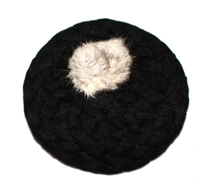 

Child Baby Boy Girl Bobble Hat Winter Raccoon Fur Knitted Ski Cap Beanie Beret