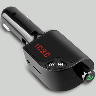 

Car Bluetooth mp3 music player wireless speaker fm transmitter hands-free calling headset card USB flash drive tablet charging