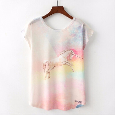 

Summer Novelty Women T Shirt Harajuku Kawaii Cute Style Nice Cat Print T-shirt