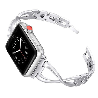 

Stainless Steel Band Compatible Apple Watch Band 38mm 42mm Women Iwatch Series 3 Series 2 1 Accessories Metal Wristband X-Link Sp