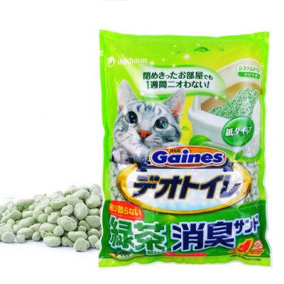 

Japan imported Jiale Za (Gaines) double cat litter basin special paper cat litter 2L green tea flavor