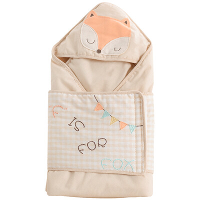 

Weier Beilu (WELLBER) baby holding pure cotton newborn baby bag infantry small fox towel color cotton children's cover blanket 80 * 80cm