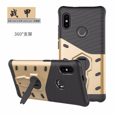 

Goowiiz Phone Case For Xiaomi Redmi Note 5Note 5 Pro India Luxury Armor TPUPC Silicone Hard Bracket
