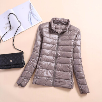 

Camping & Hiking Down Light thin short female Stand collar Down Jackets Keep warm Down jacket Large code fat girl