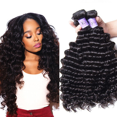 

UNice Hair Kysiss Virgin Series Deep Wave Brazilian Hair 3 Bundles With Closure 100 Human Hair Bundles Natural Color