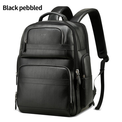 

Leather backpack male business computer backpack high-grade first layer leather backpack usb charging