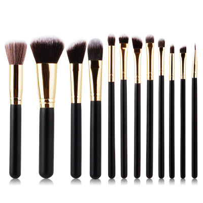 

UPLUS 12 black series beginner makeup full set of practical makeup brush makeup brush loose powder brush blush brush eyebrow brush eye brush base brush