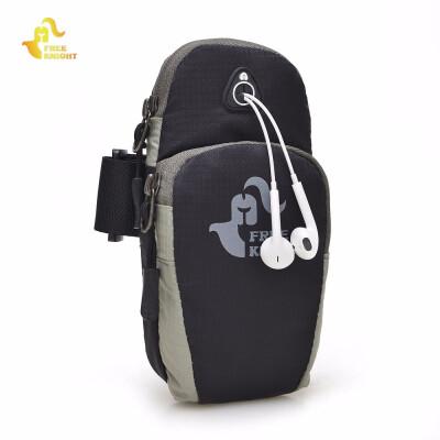 

Free Knight FK801 Unisex Water Resistant Running Cycling Mobile Phone Pouch Arm Bag hole on top of the bag for earphone line