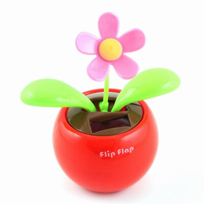 

New Solar Power Flip Flap Dancing Flower Toy For Car or Desk Gift