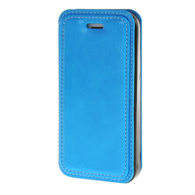 

MOONCASE Premium PU Flip Leather Wallet Card Pouch Back Case Cover for Apple iPhone 5 / 5G / 5S Blue