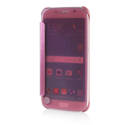 

MOONCASE Soft Silicone Gel + Side Flip Pouch Hard Shell Back ЧЕХОЛ ДЛЯ Samsung Galaxy S6 Pink