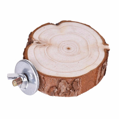 

Bird Cage Accessories Pet Round Wooden Coin Jumping Platform Chew Toy for Parrot Parakeet Budgie Cockatiel Squirrel Hamster Totoro