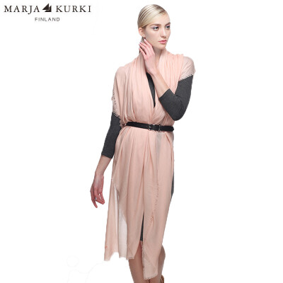 

MARJA KURKI blended cashmere shawl oversized fashion solid color elegant wild dual-use thin scarf female gift box 1AA992012 powder