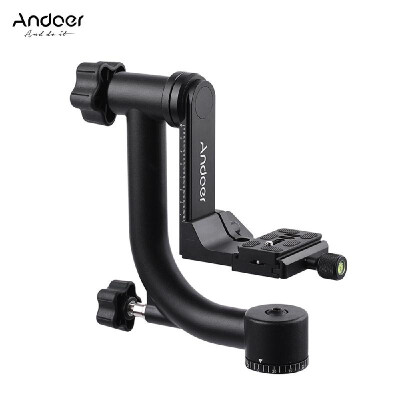 

Andoer Heavy Duty Metal Panoramic Gimbal Tripod Head Use for ArcaSwiss Standard Quick Release Plate Aluminum Alloy Support 30Lbs