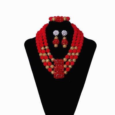 

African Jewelry Sets For Womens Pink Nigerian Wedding Bridal Jewelry Set 2018 New Party Accessories Free Shipping
