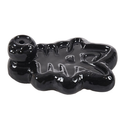 

UpperX Ceramic Lotus Flower Incense Burner Holder 53 Black
