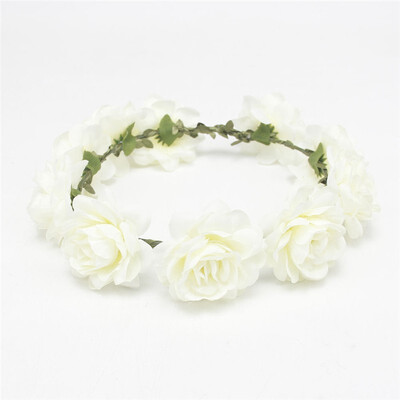 

New Spring Fashion Women Lady girls Wedding Flower Wreath Crown Headband Floral Garlands Hair band Hair Accessories