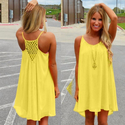 

Women beach dress fluorescence female summer dress chiffon voile women dress