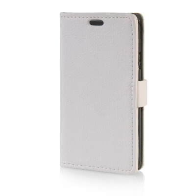 

MOONCASE Litch Skin Leather Side Flip Wallet Card Slot Pouch Stand Shell Back ЧЕХОЛ ДЛЯ LG Tribute / LG Optimus F60 White