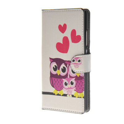 

MOONCASE Owl Pattern Leather Side Flip Wallet Card Slot Stand Pouch ЧЕХОЛ ДЛЯ Huawei Ascend P8