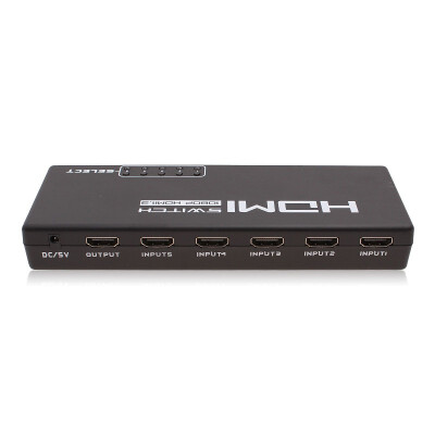 

5 Port 1080P Video HDMI Switcher Switch Splitter with IR Remote For HDTV PS3 DVD