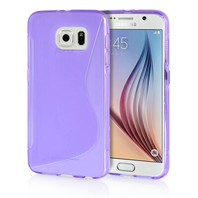 

MOONCASE  - Line Soft Flexible Silicone Gel TPU Skin Shell Back Case Cover for Samsung Galaxy S6 Purple