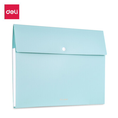 

Deli deli music series 8 grid A4 snap file package information package organ bag student paper storage bag fresh green 72456