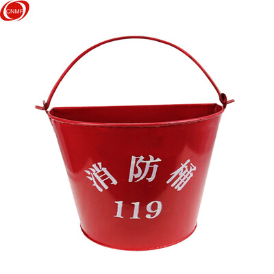 

Mutual 8487 thickening fire yellow sand bucket semi-circular paint iron material gas station using barrel fire fighting tools semi-circular yellow sand bucket