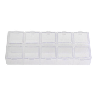 

UpperX 10 Grid Organizer Storage Case Box Mini Slot Adjustable Tool Jewelry Pill DIY