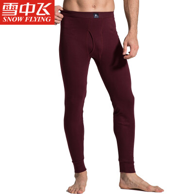 

Snow flying autumn pants mens warm pants cotton single piece long pants comfortable close-fitting autumn&winter cotton base base cotton pants dark blue 185 XXXL