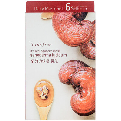 

Innisfree (Innisfree) действительно экстракция Xianrun маска - Ganoderma 20мл * 6 (увлажняющий питательный сна Radiance для ухода за кожей)