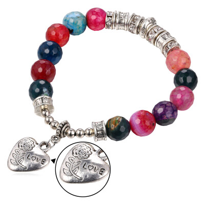 

U7 Antique Silver Plated Charm Bracelets & Bangles New Trendy Love Heart Beads Bracelets For Women Jewelry Valentines Day