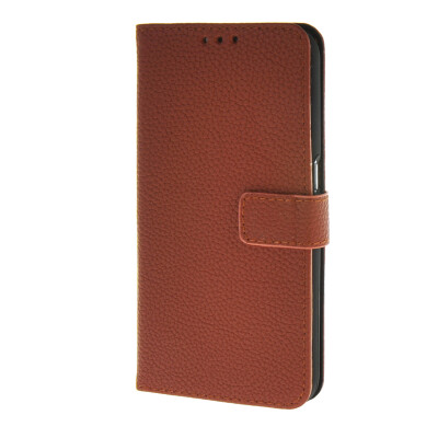 

MOONCASE Samsung Galaxy корпуса S6 Лич Слот кожи Кожа карт бумажника сальто Кронштейн задней стороны обложки Браун