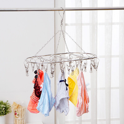 

Ou Runzhe hanging socks shelf patent stainless steel bold oval 25 folder underwear windscreen drying racks 2 only installed