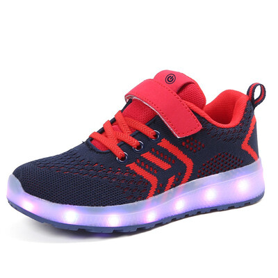 

New 25-37 USB Charger Glowing Sneakers Led Children Lighting Shoes BoysGirls illuminated Luminous Sneaker