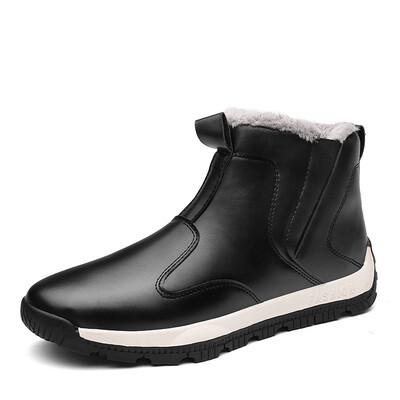 

2018 Hot Newest Keep Warm Men Winter Boots High Quality pu Leather Wear Resisting Casual For Men Fashion Male Boots