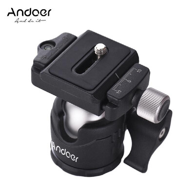 

Andoer Table Desktop Mini Travel Tripod with 360 Degree Video Tripod Ball Head Ballhead Mount With Quick Release Plate for Canon N