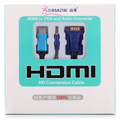 

Shanze (SAMZHE) ZJX-360 HDMI хорошо известно VGA кабель-переходник с высоким разрешением аудио золотой пластины 2M