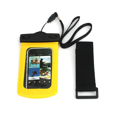 

Yellow Waterproof Swiming Dry Bag Cover Case Pouch For Mobile phone iPhone 5 5G