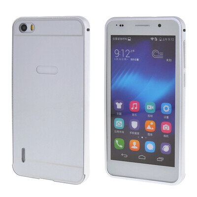 

MOONCASE Huawei 6 Case 2 IN 1 Hard Bumper insert Back Case Cover for Huawei Honor 6 Silver
