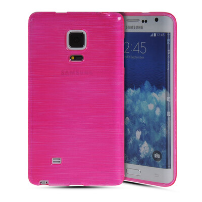 

MOONCASE Мягкие гибкие силиконовый гель ТПУ Shell задняя крышка чехол для Samsung Galaxy Note Edge ярко-розовый