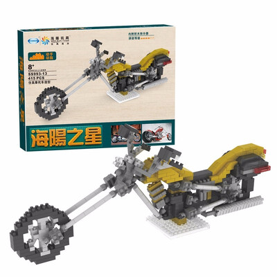 

Motorcycle Series Granule Diamonds Building Blocks Miniature Assembling Plastic Puzzle Building Blocks Toys