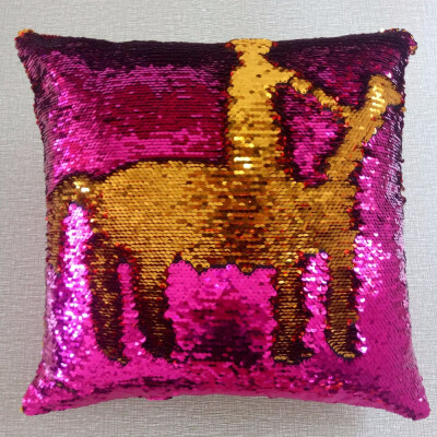 

Cntomlv Sequin Throw Pillow DIY Two Tone Glitter Magical Color Cushion Cover Sofa Home New Year Decorative Cojines Pillowcase