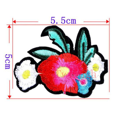 

1 Pcs Top Patches Iron-on Sew-on Red Rose Flower Embroidery Patch Motif Applique Children Women DIY Clothes Sticker Wedding