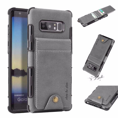 

SHS Phone Case For Samsung Galaxy S8S8 PlusNote 8 Fashion Linen Clasp Card slot Multifunctional Wallet Full Cover